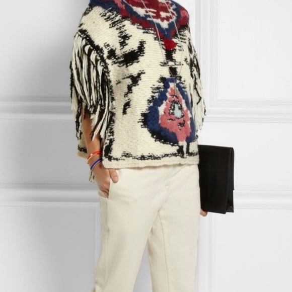 Isabel Marant Etoile Shanon Intarsia poncho $425 sold out - Picture 4 of 6